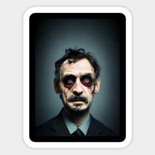 Zombie Professor Portrait Sticker